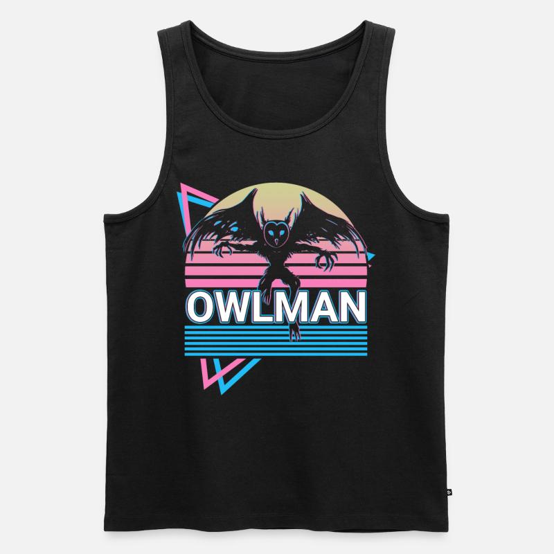 Eulenmann Kryptide Kryptozoologie Retro - Männer Premium Bio Tank Top - Schwarz