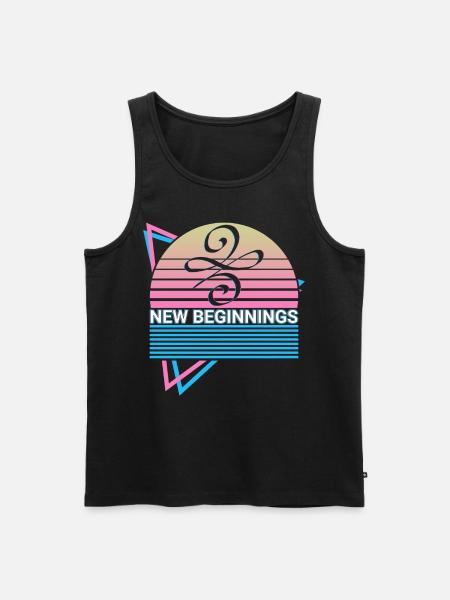 New Beginnings Celtic Symbol Retro - Men's Premium Organic Tank Top - black