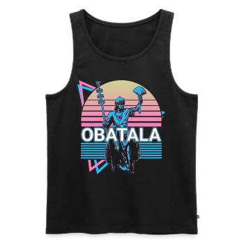 Obatala Orisha Afrikanische Gottheit Yoruba Religi - Männer Premium Bio Tank Top - Schwarz - Vorne - AI Model Male 178 light (178cm)