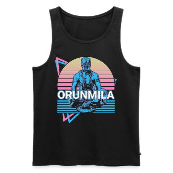 Orunmila Orisha Afrikanische Gottheit Yoruba Relig - Männer Premium Bio Tank Top - Schwarz - Vorne - AI Model Male 178 light (178cm)
