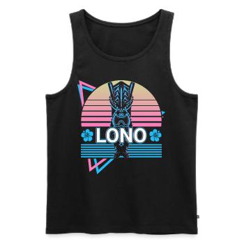 Lono Hawaiian God Ancient Hawaiian Mythol - Men's Premium Organic Tank Top - black - Front - AI Model Male 178 light (178cm)