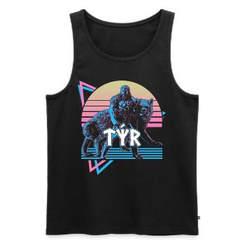 Tyr Nordischer Gott Asgard Nordische Mythologie Re - Männer Premium Bio Tank Top - Schwarz - Vorne - AI Model Male 178 light (178cm)