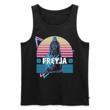 Freyja Freya Nordic Goddess Asgard Norse Mytus - Men's Premium Organic Tank Top - black - Front - Michal (187cm)