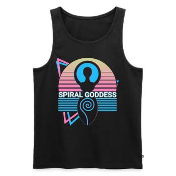 Spiral Goddess Pagan Paganism Wicca Wiccan - Men's Premium Organic Tank Top - black - Front - AI Model Male 178 light (178cm)