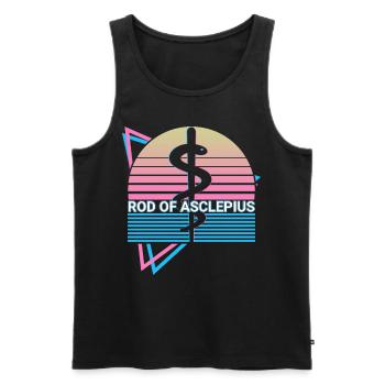 Äskulapstab des Asklepios Stab des Äskulap - Männer Premium Bio Tank Top - Schwarz - Vorne - Michal (187cm)