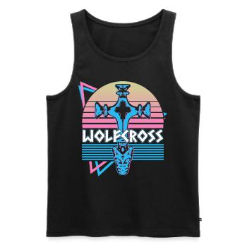 Wolf Cross Viking Nordic Wolf Cross Nordic - Débardeur bio Premium Homme - noir - Devant - AI Model Male 178 light (178cm)
