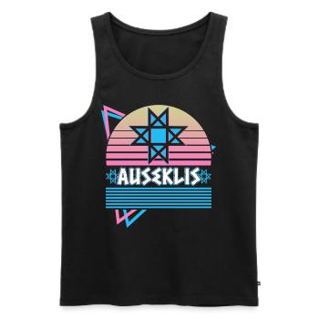 Auseklis Latvian Symbol Antique Symbols Retro - Men's Premium Organic Tank Top - black - Front - AI Model Male 178 light (178cm)