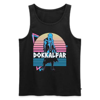 Dokkalfar Mythologie nordique Elfes noirs Rétro - Débardeur bio Premium Homme - noir - Devant - Michal (187cm)