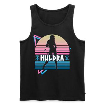 Huldra Hulder Folklore scandinave Rétro - Débardeur bio Premium Homme - noir - Devant - AI Model Male 178 light (178cm)