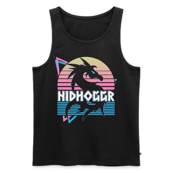 Nidhoggr Wikinger Nordischer Drache Nordische Myth - Männer Premium Bio Tank Top - Schwarz - Vorne - AI Model Male 178 light (178cm)