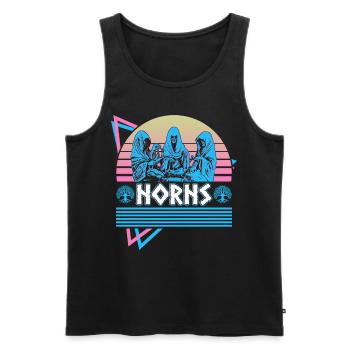 Norns Mythologie nordique Rétro - Débardeur bio Premium Homme - noir - Devant - AI Model Male 178 light (178cm)