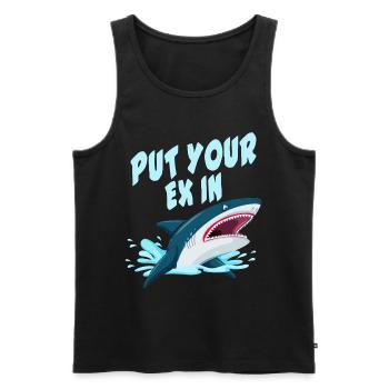 Put Your Ex In - Shark - Männer Premium Bio Tank Top - Schwarz - Vorne - AI Model Male 178 light (178cm)