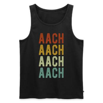 Aach Stadt Retro Vintage - Männer Premium Bio Tank Top - Schwarz - Vorne - Michal (187cm)