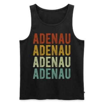 Adenau Stadt Retro Vintage - Männer Premium Bio Tank Top - Schwarz - Vorne - Michal (187cm)