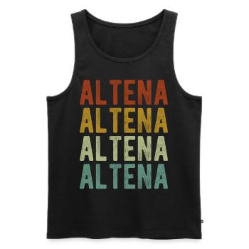 Altena Stadt Retro Vintage - Männer Premium Bio Tank Top - Schwarz - Vorne - Michal (187cm)