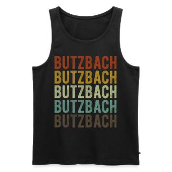 Butzbach Stadt Retro Vintage - Männer Premium Bio Tank Top - Schwarz - Vorne - Michal (187cm)