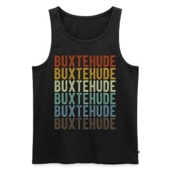 Buxtehude Stadt Retro Vintage - Männer Premium Bio Tank Top - Schwarz - Vorne - Michal (187cm)