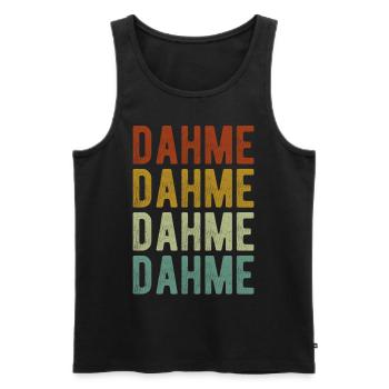 Dahme Stadt Retro Vintage - Männer Premium Bio Tank Top - Schwarz - Vorne - Michal (187cm)