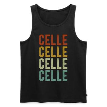 Celle Stadt Retro Vintage - Männer Premium Bio Tank Top - Schwarz - Vorne - AI Model Male 178 light (178cm)