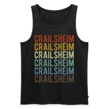 Crailsheim Stadt Retro Vintage - Männer Premium Bio Tank Top - Schwarz - Vorne - Michal (187cm)