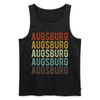 Augsburg City Retro Vintage - Débardeur bio Premium Homme - noir - Devant - Michal (187cm)