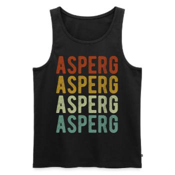 Asperg Stadt Retro Vintage - Männer Premium Bio Tank Top - Schwarz - Vorne - AI Model Male 178 light (178cm)