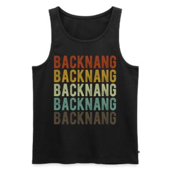 Backnang City Retro Vintage - Men's Premium Organic Tank Top - black - Front - Michal (187cm)