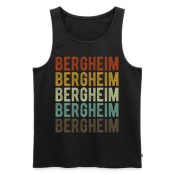 Bergheim City Rétro Vintage - Débardeur bio Premium Homme - noir - Devant - Michal (187cm)