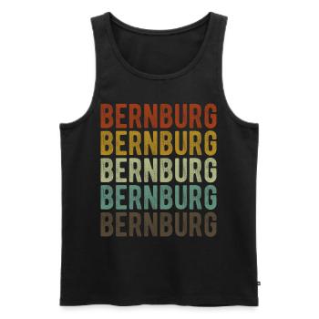 Bernburg City Retro Vintage - Débardeur bio Premium Homme - noir - Devant - Michal (187cm)