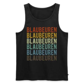 Blaubeuren Stadt Retro Vintage - Débardeur bio Premium Homme - noir - Devant - Michal (187cm)