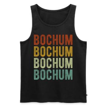 Bochum City Retro Vintage - Débardeur bio Premium Homme - noir - Devant - Michal (187cm)