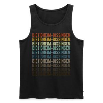 Bietigheim-Bissingen Stadt Retro Vintage - Männer Premium Bio Tank Top - Schwarz - Vorne - Michal (187cm)