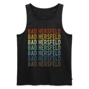 Bad Hersfeld Stadt Retro Vintage - Männer Premium Bio Tank Top - Schwarz - Vorne - Michal (187cm)