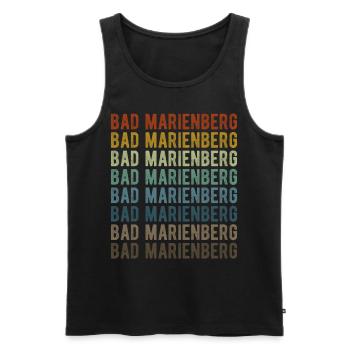 Bad Marienberg Stadt Retro Vintage - Männer Premium Bio Tank Top - Schwarz - Vorne - Michal (187cm)