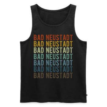 Bad Neustadt City Retro Vintage - Men's Premium Organic Tank Top - black - Front - Michal (187cm)