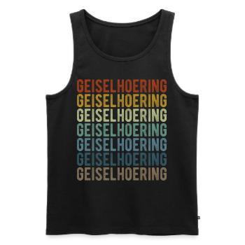 Geiselhoering City Retro Vintage - Débardeur bio Premium Homme - noir - Devant - AI Model Male 178 light (178cm)