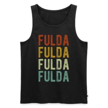 Fulda Stadt Retro Vintage - Männer Premium Bio Tank Top - Schwarz - Vorne - AI Model Male 178 light (178cm)