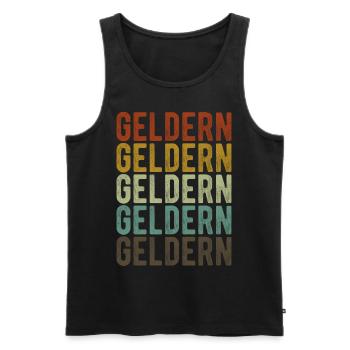 Geldern City Retro Vintage - Men's Premium Organic Tank Top - black - Front - Michal (187cm)
