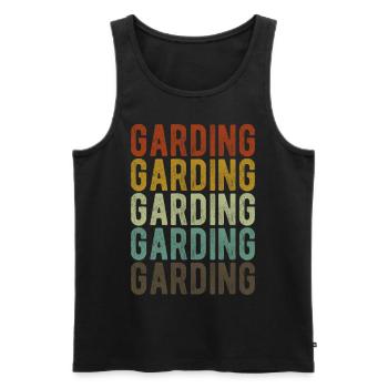 Garding City Retro Vintage - Men's Premium Organic Tank Top - black - Front - AI Model Male 178 light (178cm)