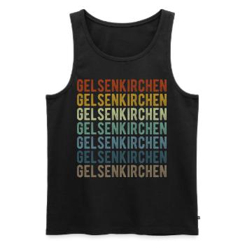 Gelsenkirchen City Retro Vintage - Débardeur bio Premium Homme - noir - Devant - Michal (187cm)