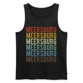 Meersburg Stadt Retro Vintage - Männer Premium Bio Tank Top - Schwarz - Vorne - Michal (187cm)