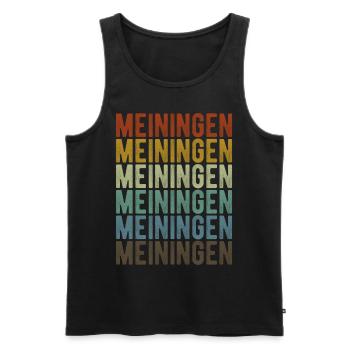 Meiningen Stadt Retro Vintage - Männer Premium Bio Tank Top - Schwarz - Vorne - AI Model Male 178 light (178cm)