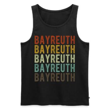Bayreuth City Retro Vintage - Men's Premium Organic Tank Top - black - Front - AI Model Male 178 light (178cm)