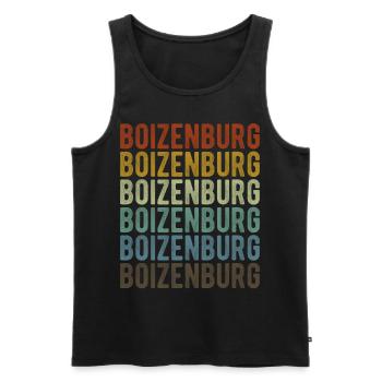 Boizenburg Stadt Retro Vintage - Männer Premium Bio Tank Top - Schwarz - Vorne - Michal (187cm)