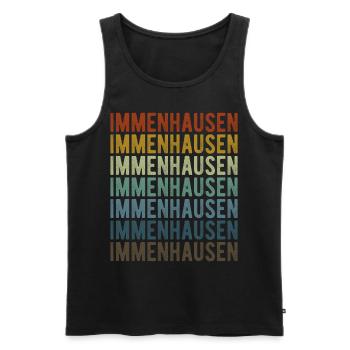 Immenhausen City Retro Vintage - Débardeur bio Premium Homme - noir - Devant - AI Model Male 178 light (178cm)