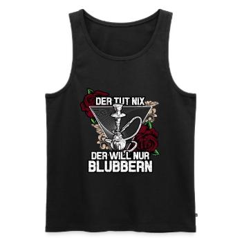 Shisha Doppelapfel Hookah Rauchen Tabak Vape Kohle - Männer Premium Bio Tank Top - Schwarz - Vorne - Michal (187cm)