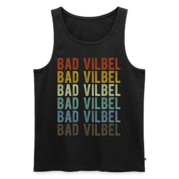 Bad Vilbel Stadt Retro Vintage - Männer Premium Bio Tank Top - Schwarz - Vorne - AI Model Male 178 light (178cm)
