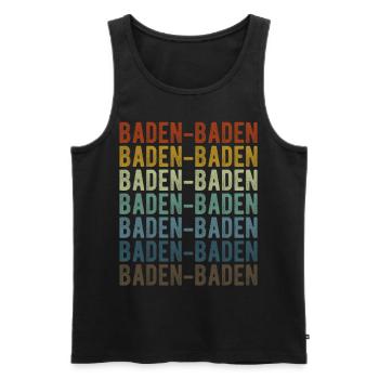 Baden-Baden Stadt Retro Vintage - Männer Premium Bio Tank Top - Schwarz - Vorne - Michal (187cm)