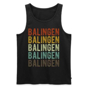 Balingen Stadt Retro Vintage - Männer Premium Bio Tank Top - Schwarz - Vorne - AI Model Male 178 light (178cm)