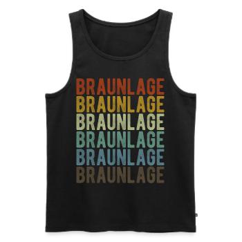 Braunlage Stadt Retro Vintage - Männer Premium Bio Tank Top - Schwarz - Vorne - AI Model Male 178 light (178cm)